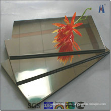 Panel de aluminio compuesto espejo de oro y plata